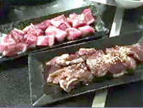 味付きのマトン肉